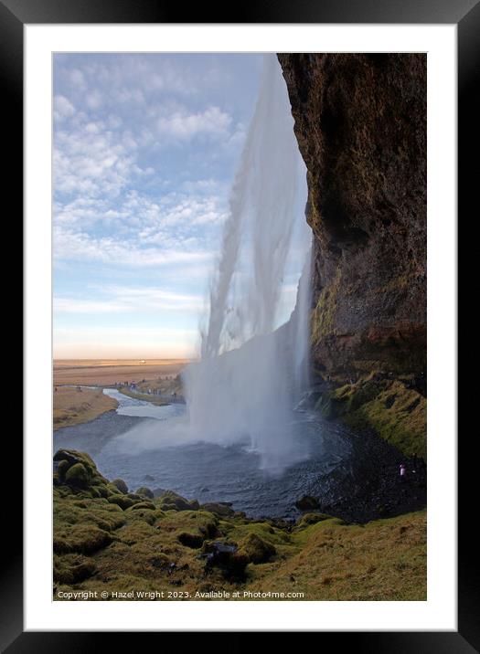 Seljalandsfoss waterfall Framed Mounted Print by Hazel Wright
