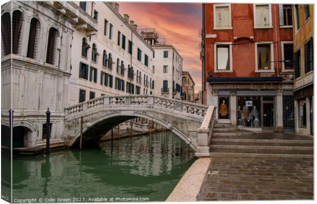Ponte di Canonica, Venice Canvas Print by Colin Green