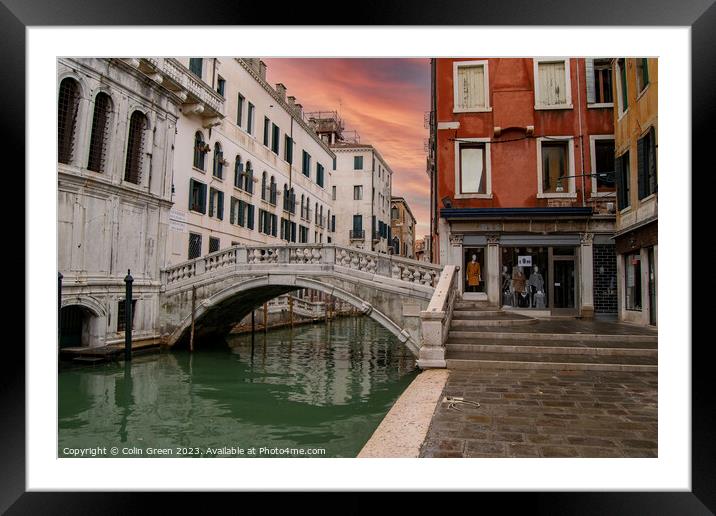 Ponte di Canonica, Venice Framed Mounted Print by Colin Green