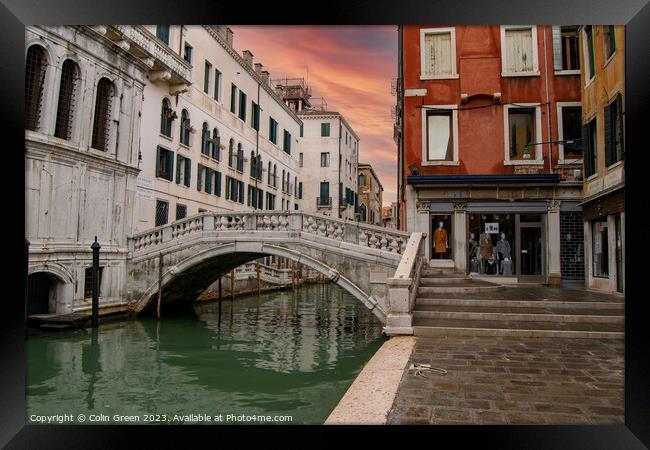 Ponte di Canonica, Venice Framed Print by Colin Green
