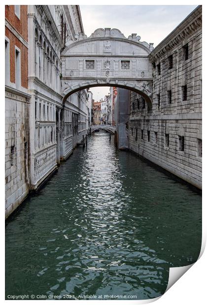 Bridge of Sighs Print by Colin Green