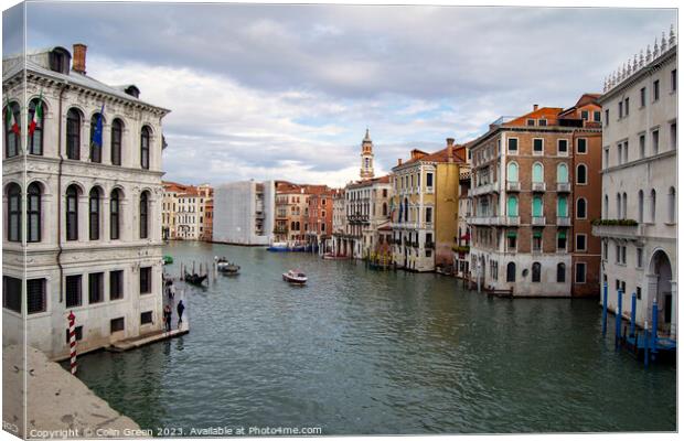 The Grand Canal, Venice Canvas Print by Colin Green