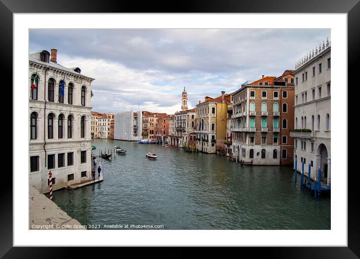The Grand Canal, Venice Framed Mounted Print by Colin Green