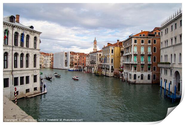 The Grand Canal, Venice Print by Colin Green