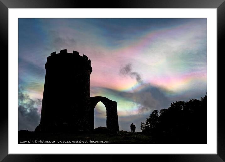 Mother of Pearl Clouds and Old John Silhouette Framed Mounted Print by Photimageon UK