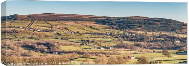 Eggleston Panoraama from Bail Hill, Teesdale Canvas Print by Richard Laidler
