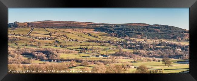 Eggleston Panoraama from Bail Hill, Teesdale Framed Print by Richard Laidler