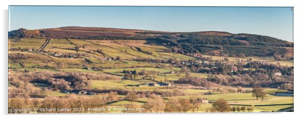 Eggleston Panoraama from Bail Hill, Teesdale Acrylic by Richard Laidler