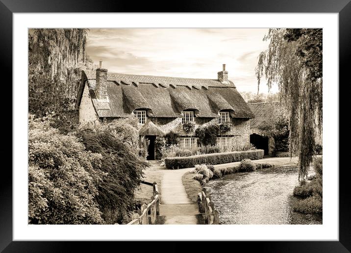 Beck Isle Cottage Sepia Framed Mounted Print by Tim Hill