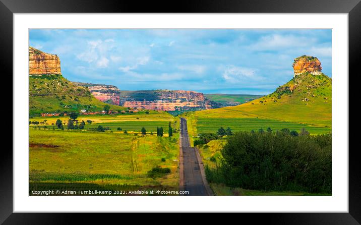 Headig towards Surrender Hill, where the Free State Boers surrendered to the British troops in July 1900. Framed Mounted Print by Adrian Turnbull-Kemp