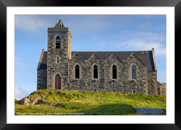 Church Ruins in Castlebay Framed Mounted Print by Kasia Design
