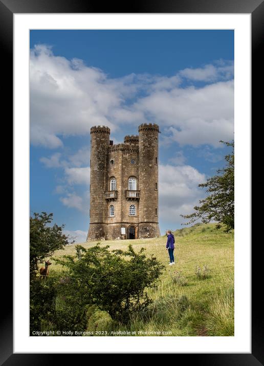 Boradway Folly Tower Park  Framed Mounted Print by Holly Burgess