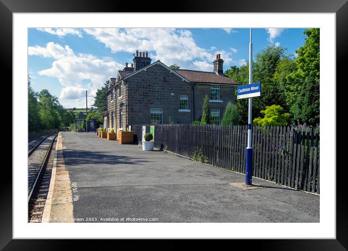 Castleton Moor Railway Station Framed Mounted Print by Colin Green