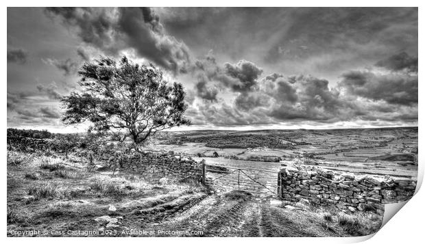 Magnificent Moors - North Yorkshire monochrome Print by Cass Castagnoli
