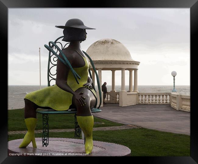 Seated in Bexhill. Framed Print by Mark Ward