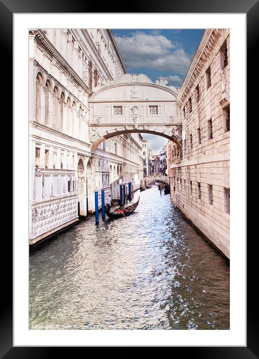 Bridge of Sighs Venice  Framed Mounted Print by Holly Burgess