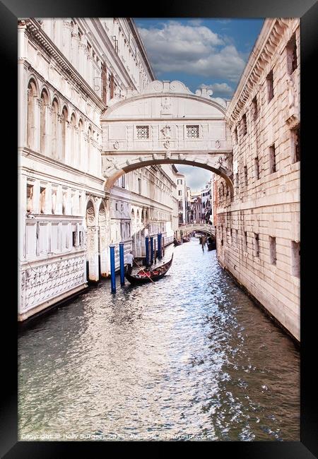 Bridge of Sighs Venice  Framed Print by Holly Burgess
