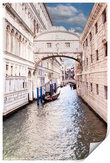 Bridge of Sighs Venice  Print by Holly Burgess