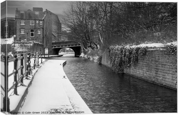 Winter on the Rochdale Canal Canvas Print by Colin Green