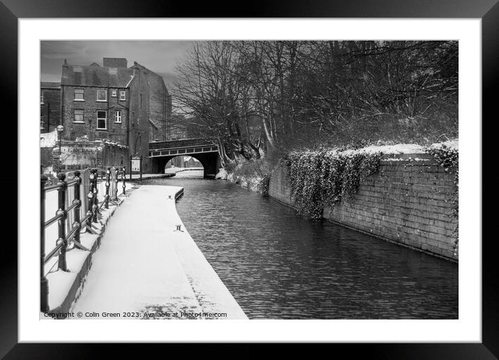 Winter on the Rochdale Canal Framed Mounted Print by Colin Green