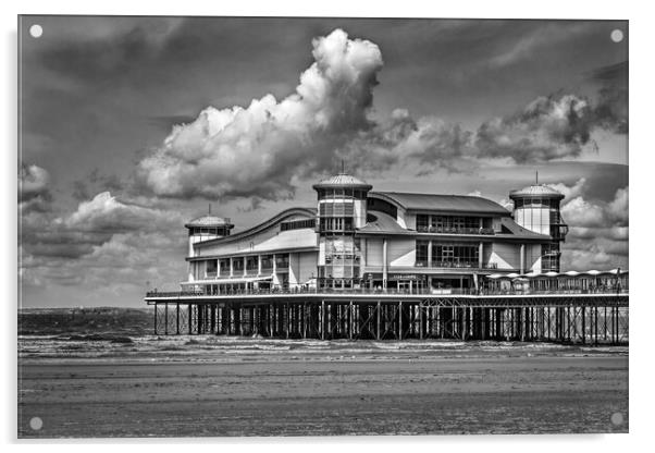 The Grand Pier Weston-super-Mare  Acrylic by Darren Galpin