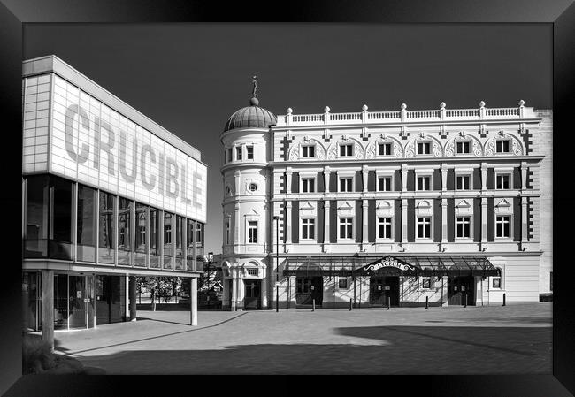 Crucible and Lyceum Theatres, Sheffield   Framed Print by Darren Galpin