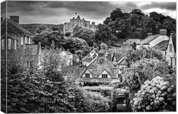 Dunster Village and Castle Canvas Print by Darren Galpin