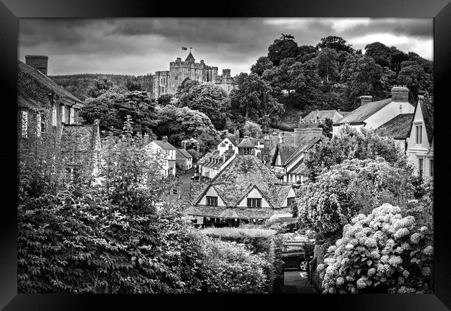 Dunster Village and Castle Framed Print by Darren Galpin