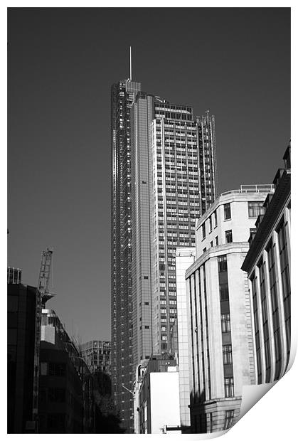 The Heron Tower Print by Chris Day