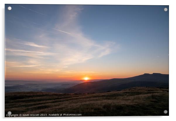 Brecon Beacons Sunrise Acrylic by Kevin Arscott