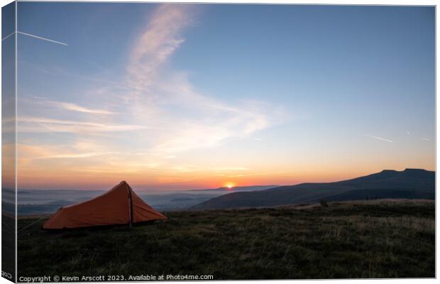 Wild Camping Sunrise Canvas Print by Kevin Arscott