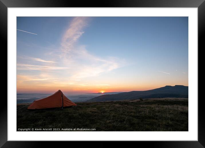 Wild Camping Sunrise Framed Mounted Print by Kevin Arscott