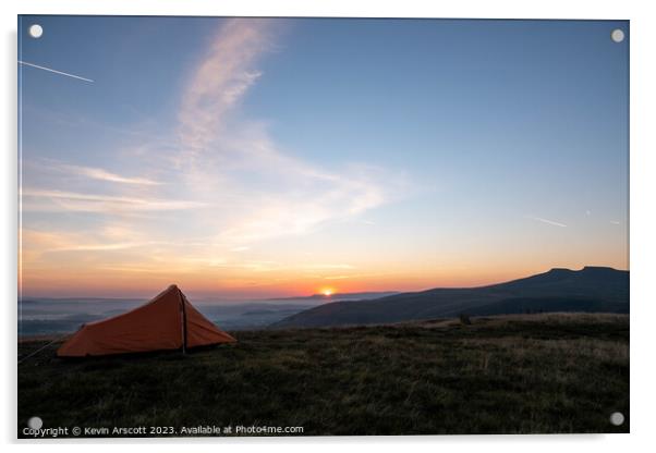 Wild Camping Sunrise Acrylic by Kevin Arscott