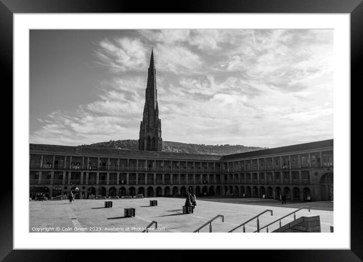 Piece Hall and Square Church Spire Framed Mounted Print by Colin Green