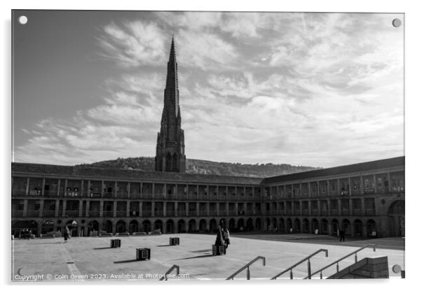 Piece Hall and Square Church Spire Acrylic by Colin Green
