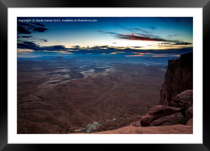 Sunset At Canyonlands National Park Framed Mounted Print by Derek Daniel