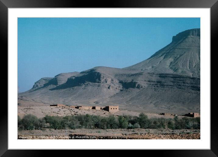 Ighzoun view and mountain, Morocco Framed Mounted Print by Imladris 