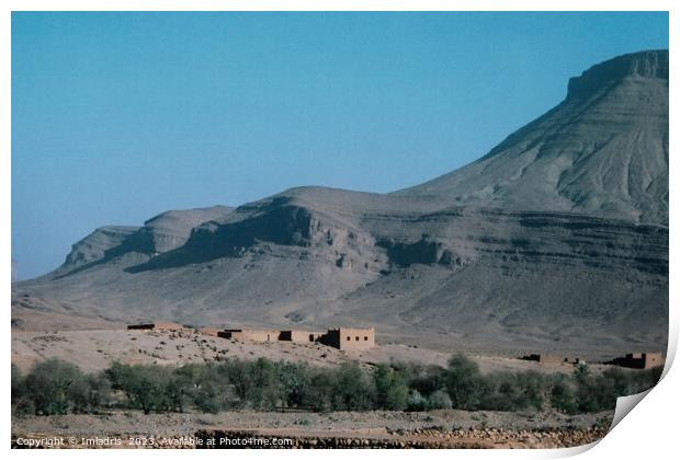 Ighzoun view and mountain, Morocco Print by Imladris 