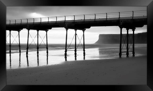 Sea Spray ~ Saltburn Pier ~ North Yorkshire Framed Print by Tim Hill