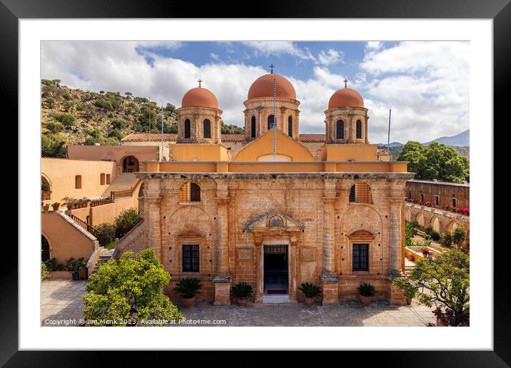 Agia Triada Monastery, Crete Framed Mounted Print by Jim Monk