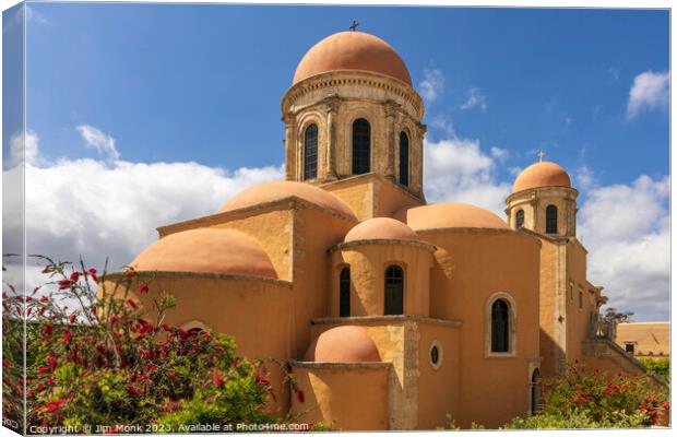 Agia Triada Monastery, Crete Canvas Print by Jim Monk