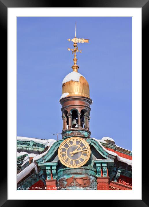 Sun Trust Building Cupola Weather Vane Washington DC Framed Mounted Print by William Perry