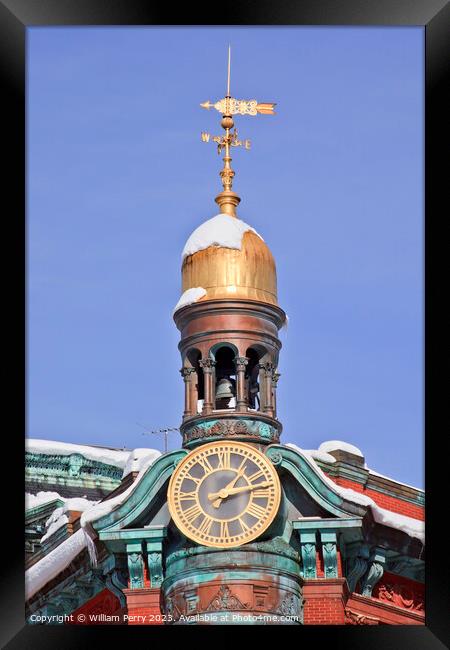 Sun Trust Building Cupola Weather Vane Washington DC Framed Print by William Perry