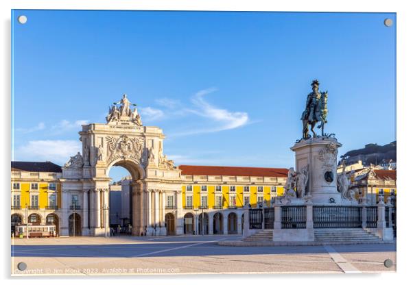 Praça do Comércio (Commerce Square) in Lisbon, Portugal Acrylic by Jim Monk