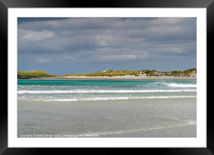 Turquoise Waters on North Uist Framed Mounted Print by Kasia Design