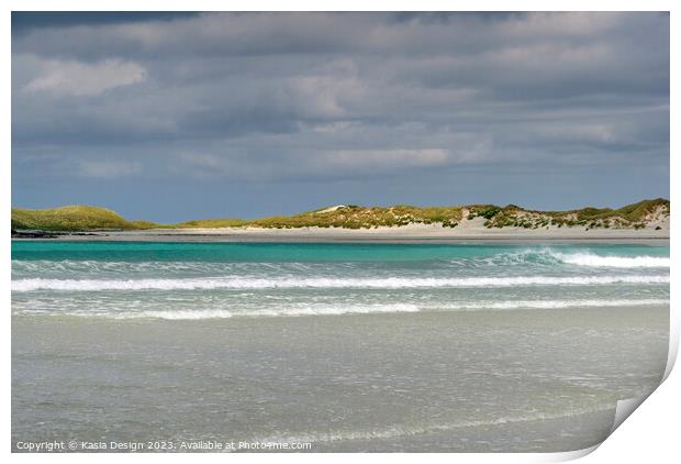 Turquoise Waters on North Uist Print by Kasia Design