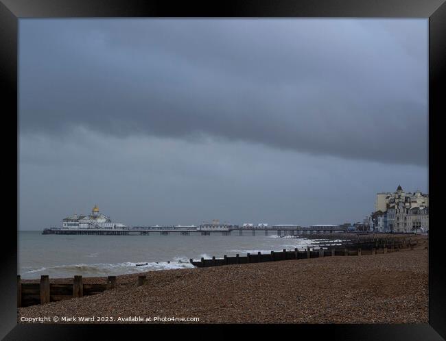 Eastbourne Pier in December. Framed Print by Mark Ward