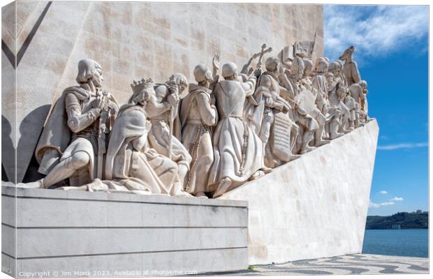 Monument to the Discoveries in Lisbon Canvas Print by Jim Monk