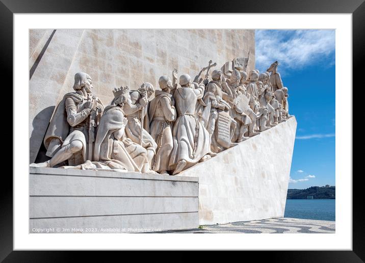 Monument to the Discoveries in Lisbon Framed Mounted Print by Jim Monk