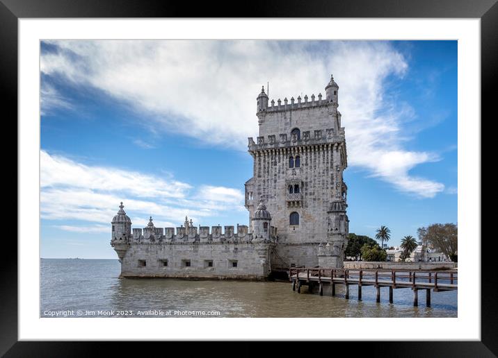 The Belem Tower (Torre de Belem) Lisbon Framed Mounted Print by Jim Monk